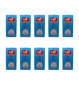 TM Temsan Beyaz Ventilli FFP2 NR Toz İş Güvenlik Sanayi Boya Konik Maske - 20 Adetlik 10 Paket
