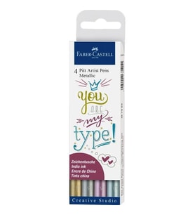 Faber Castell Pitt Kaligrafi Seti Metalik 4'lü 