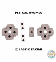 Playstation 5 Kol İç Lastik Takımı 5 Parça Silikon PS5 Kol Tamir PS5 Lastik Yedek Parça (Gri)