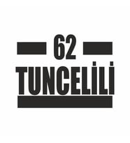 62 Tuncelili Araba Sticker siyah 16x9 CM (Siyah)