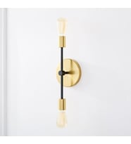 Retro Modern Gold Dekoratif 2 Li Rustik Duvar Aplik