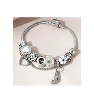 Crystal Stiletto Kraliçe Quenn Aşk , Sevgi Charmlı Bileklik, Ahşap Kutu İçerisinde