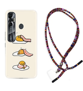 Tecno Spark 6 6 Go 8C 8 Pro 7 7 Pro Kılıf Boyun Asklı Rasta Silikon Sweety Egg 1322