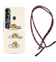 Tecno Spark 6 6 Go 8C 8 Pro 7 7 Pro Kılıf Boyun Asklı Rasta Silikon Sweety Egg 1322