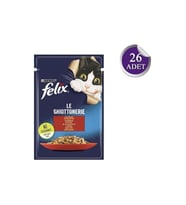 Felix Taze Sığır Etli Jöleli Pouch Yetişkin Kedi Konservesi 85 Gr*26 Adet
