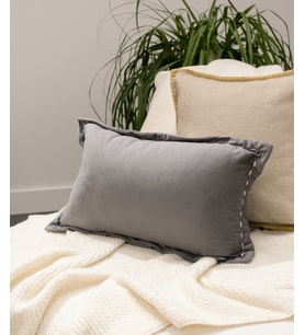 Koza Home İbiza Antrasit Kadife Yastık 30x50 5016