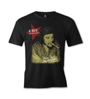 Che Guevara - Puro Siyah Erkek Tshirt