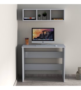 Çalışma Masası Raflı Beyaz - CLM0201