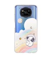 Poco X3 NFC Uyumlu Sevimli Köpek Desenli Şeffaf Telefon Kılıfı
