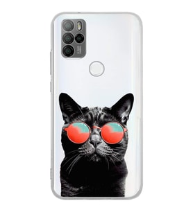 PrintiFy Omix X500 ile Uyumlu Kedi 3 Kamera Korumalı Şeffaf Kılıf