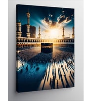 Kanvas Tablo Gün Batımı Ve Kabe