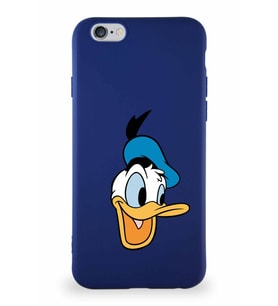 Apple iPhone 6S Soft Premier Kapak Donald Duck-A Tasarımlı Silikon Kılıf - Lacivert (Şeffaf)