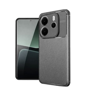 Xiaomi Redmi Note 14 4G Kılıf Auto Focus Karbon Kapak - Gri