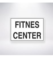 Fitnes Center 21x28 Arkası Yapışkanlı Levha