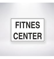 Fitnes Center 21x28 Arkası Yapışkanlı Levha