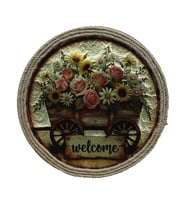 e38 EL İŞÇİLİĞİ FOLYO KABARTMA ÇİÇEKLİ TABLO 35*35 CM - 6613