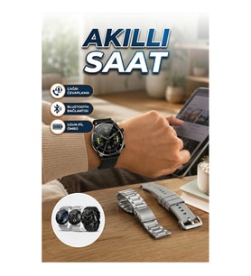 Bluetooth Akıllı Saat – Çağrı Cevaplama, Nabız ve Uyku Takibi