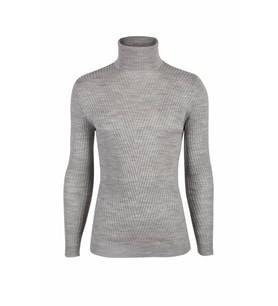 Erkek Örgü Desenli Tam Balıkçı Yaka Slim Fit Triko Kazak 21K-6300114-01 Gri