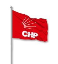 CHP Parti Bayrağı 200x300 cm 1. Kalite Raşel Kumaş