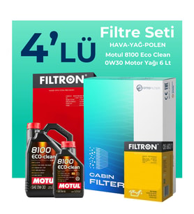 Filtron Audi A4 40 TDi Filtre Bakım Seti Motul Motor Yağlı (2020-2024) 4 Lü