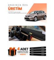 TOYOTA AURIS E180 (2012-2018) Uyumlu Torpido Koruma Örtüsü Oto Kılıfı - Siyah