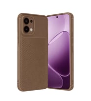 Oppo A6 Pro 4g Auto Focus Karbon Kapak - Kahverengi