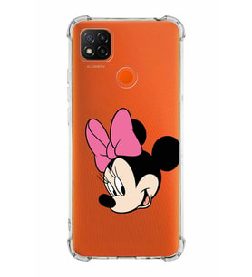 Xiaomi Redmi 10A Köşe Korumalı Antişok Kapak Minnie Mouse Tasarımlı Şeffaf  Kılıf