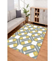 Dijital Kaymaz Taban Yıkanabilir Renkli Salon Halısı Mutfak Halısı Yolluk ND-SD-1154 (Sarı)