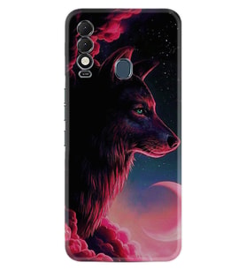 Tecno Spark 8T Kılıf Resimli Desenli Baskılı Silikon Wolf and Moon 1380
