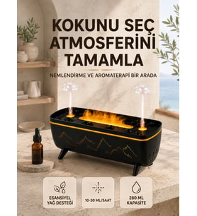Uzaktan Kumandalı Hava Nemlendirici Aromaterapi Difüzörü 2 4 8 Saat Zamanlayıcılı Siyah