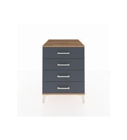 Kronos Komodin 4 Çekmeceli 60x59x80 Çam-Antrasit