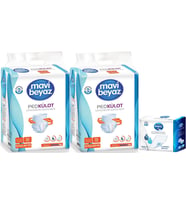Mavi Beyaz Ped Emici Külot Hasta Bezi XL-Ekstra Büyük 60 Adet + Yatak Koruyucu Örtü 60*90CM 30 Adet