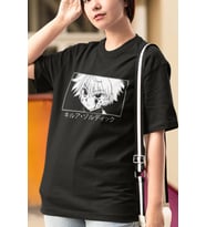 Anime Hunter x Hunter Killua Face Tişört (Siyah)