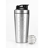 Çelik 739 ml Ölçekli Sporcu Suluğu Protein Shake ve Smoothie Matarası mt139