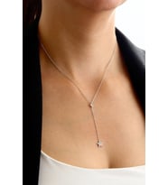 925 Ayar Gümüş Sallantılı Yıldız Kolye - N110401