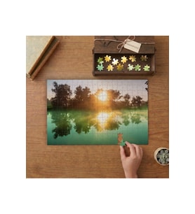 Göldeki Muhteşem Doğa Yansıması Tasarımı 240 parça Ahşap Puzzle Ahşap Kutuda MP07931