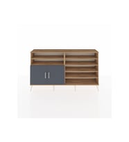 Arges Konsol 7 Raflı 2 Kapaklı 176x30x99 Çam-Antrasit/Aytaşı