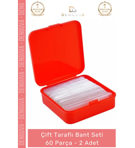 #Bant Nano Şeffaf Montaj Hazır Kesim Sabitleme 60 Parça Kolay Açılır Güçlü Çift Taraflı Bant - 2 Ade