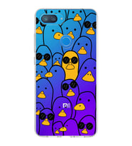 Xiaomi Mi 8 Lite Uyumlu Kapak Duck Tasarımlı Şeffaf Silikon Kılıf