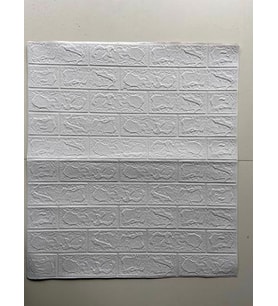 3D Beyaz Tuğla Panel 77x70 cm Kendinden Yapışkanlı Yastık Panel Duvar Paneli