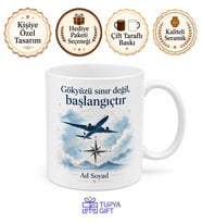 Sivil Havacılık Günü Gökyüzünde Süzülenlere Uçuş Güvenliği Kupa Bardak Hediye