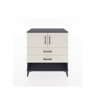 Hyperion Şifonyer 2 Raflı 2 Çekmeceli 2 Kapaklı 88x44x96 Antrasit-Aytaşı