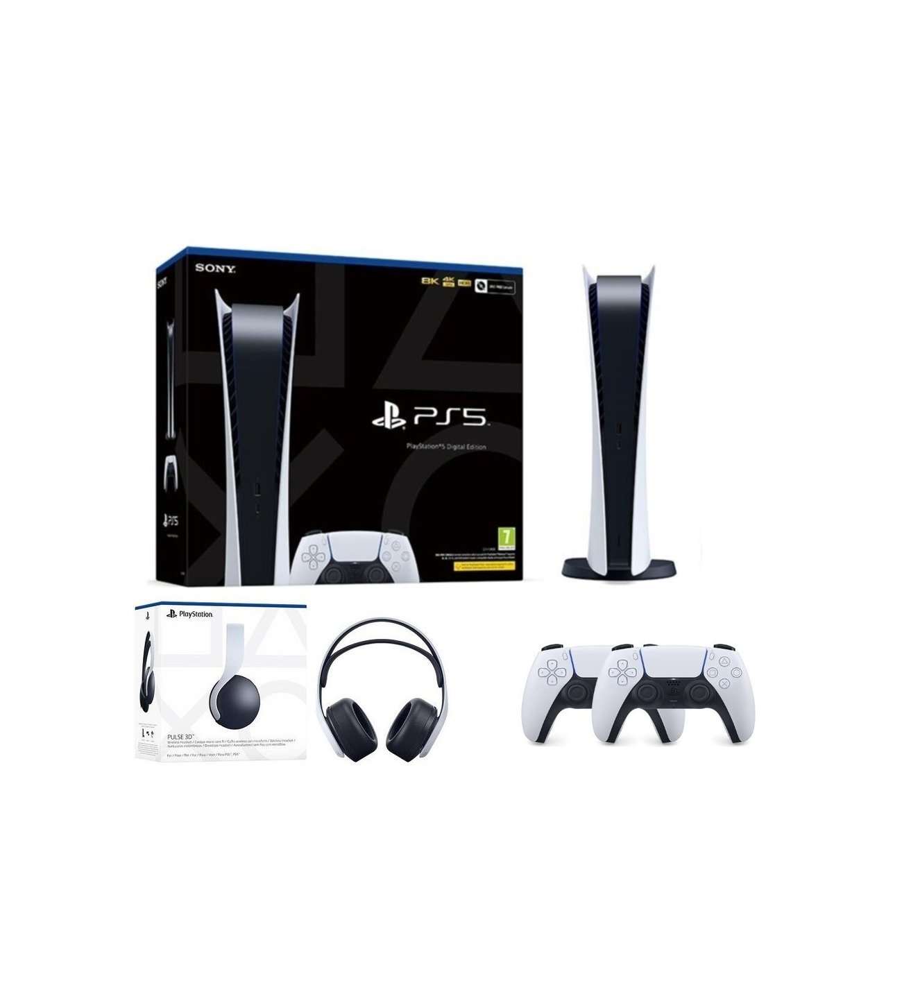 Sony Playstation 5 DİJİTAL +2 Kol +Puls 3D Kulaklık+ ŞARJ