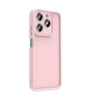 Realme C61 Kılıf Kamera Korumalı Ananas Silikon Kapak (Pembe)