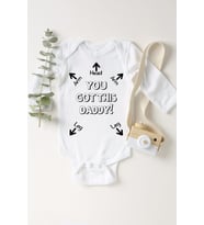 Unisex Bebek Beyaz You Got This Daddy Çıtçıtlı Body