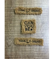 2X9CM 5X5 CM 3 LÜ PELUŞ DOKUMA GÜLEN SURAT ARMA YAMA DİKİŞ ÇANTA AKSESUARI