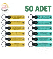 Sarı & Turkuaz, Yıldönümü Kutlamalarında Dağıtılacak, 50'li Set, İsim Yazılı Anlamlı Anahtarlık