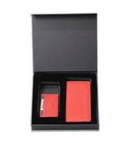 Guard Hediyelik Kırmızı Hakiki Deri Portföy - Kartlık Seti Erkek / Kadın P1420