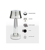 Modern Şarjlı Metal Masa Lambası ile Şık ve Pratik Aydınlatma (Krem)