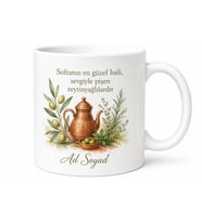 Zeytinyağlı Yemek Temalı Baskılı Kupa Bardak Hediye Porselen Mug